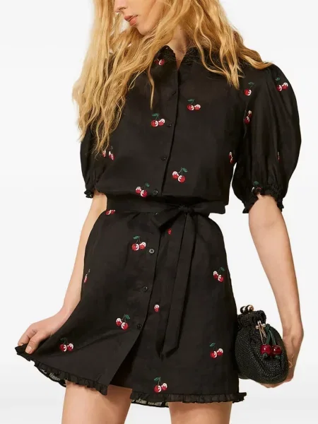 Rochie Twinset cu volane de costum negru
