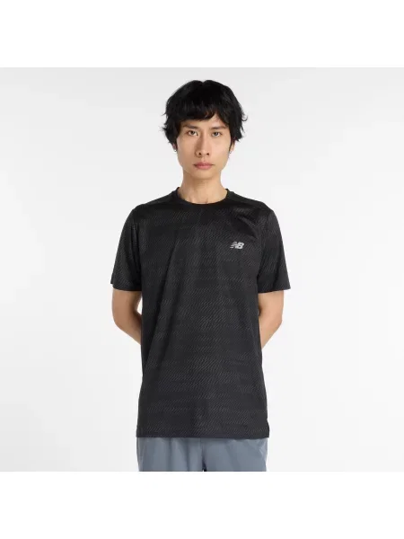 Koszulka New Balance Sport Essentials Printed czysty S czarny