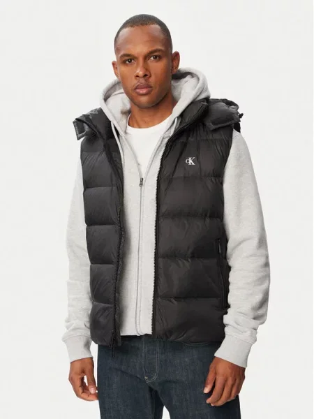 Calvin Klein Jeans vestă de puf pentru bărbați negru