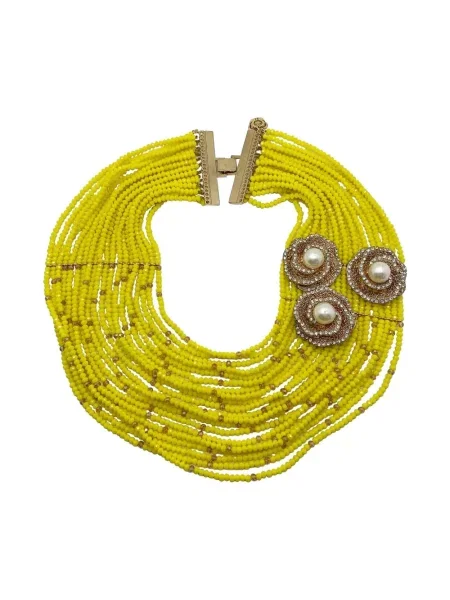 Colier Jennifer Gibson Jewellery cu perle galben