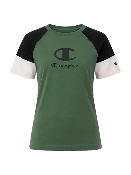 T-Shirt Champion Ss Tee Dzieci zielona