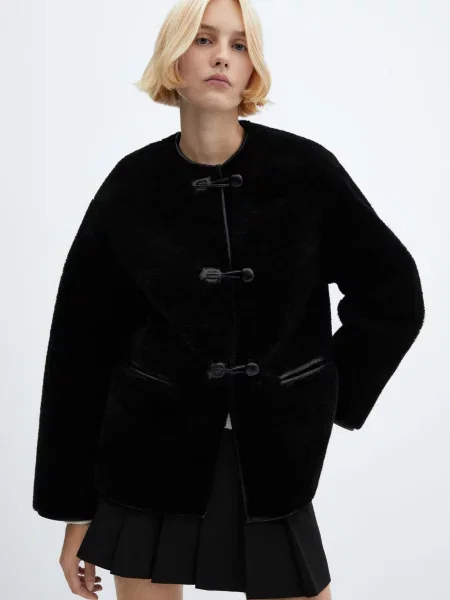 MANGO Bethoven Демісезонна куртка чорний