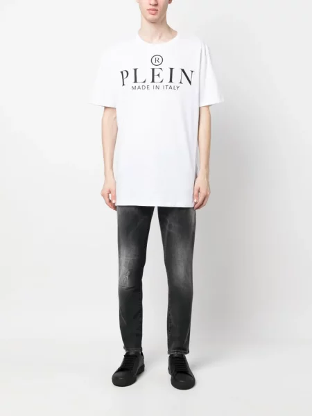 Tričko Philipp Plein s potiskem bílé