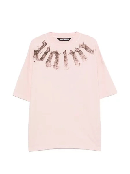 Tricou Palm Angels cu autograf roz