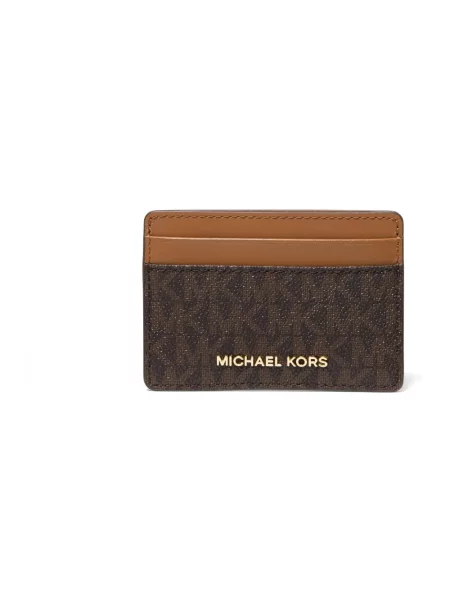 Etui na karty kredytowe MICHAEL Michael Kors brązowy