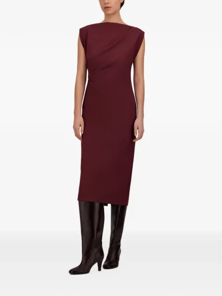 Rochie midi Herno drapată roșu