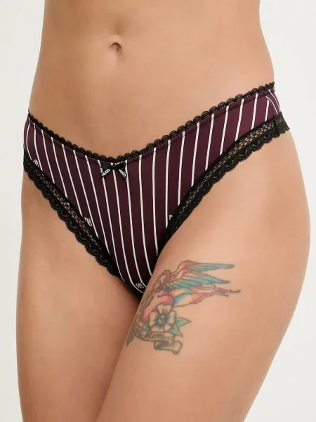 Tanga HUGO THONG UNIQUE fialové