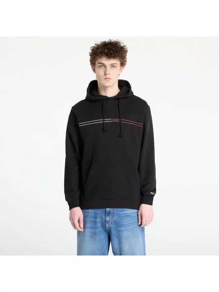 Суичър с качулка Tommy Hilfiger черно