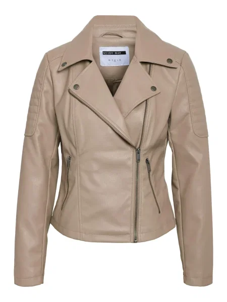 Noisy May Geacă din imitație de piele Rebel bej