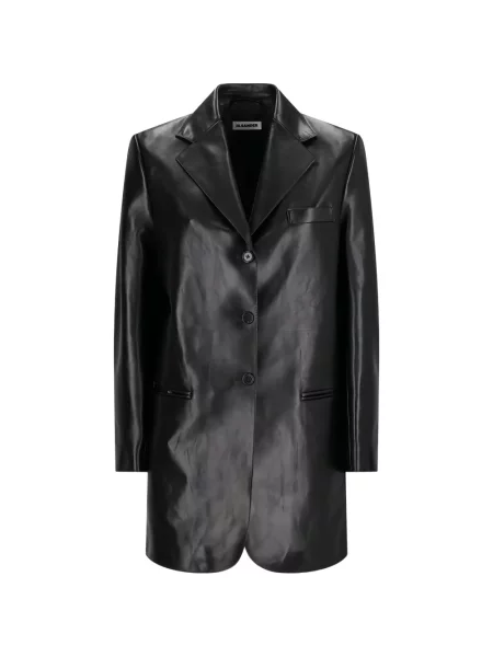 Geanta de piele Jil Sander negru