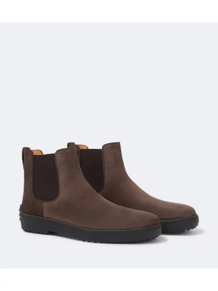 Botine chelsea Tod's din piele de căprioară maro
