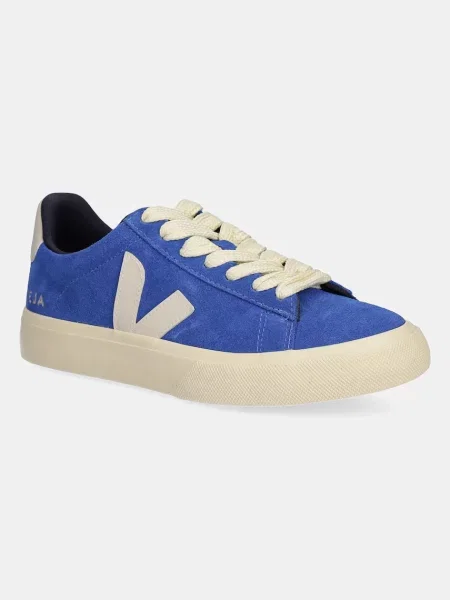 Veja sneakers din piele intoarsă Campo albastru