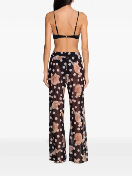 Spodnie Brigitte w grochy z nadrukiem czarne