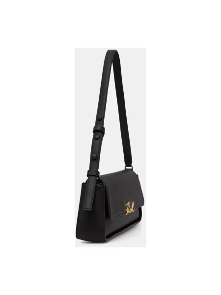 Karl Lagerfeld torebka bagietka skórzana K/SIGNATURE czarna