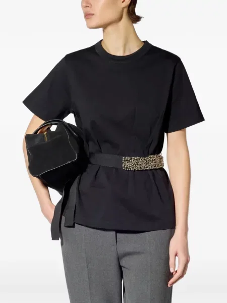 Cu centură tricou Liviana Conti negru