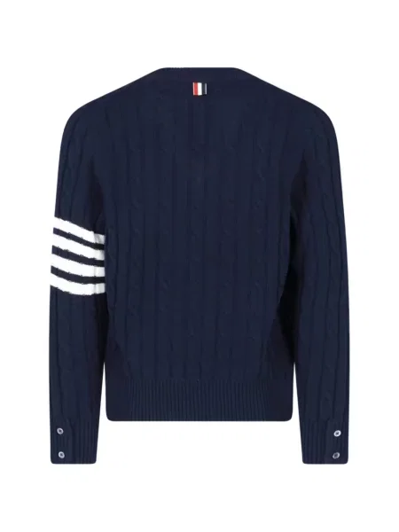 Pulover Thom Browne tricotate albastru