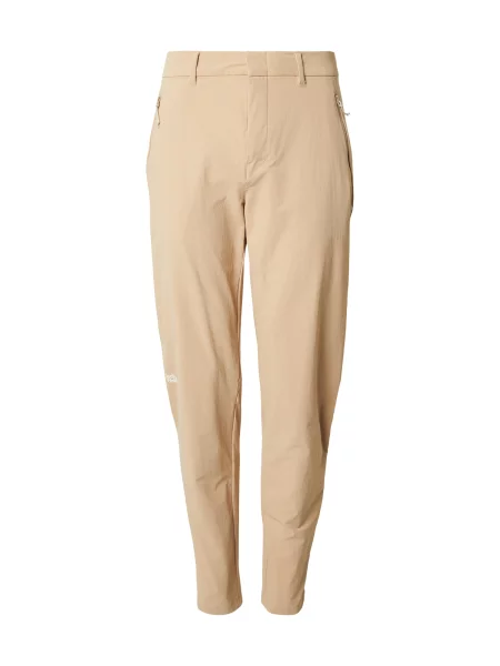 JACK WOLFSKIN Pantaloni outdoor HIKEOUT maro mokka alb