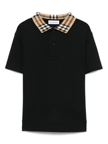 Koszulka polo dziecięca Burberry czarna