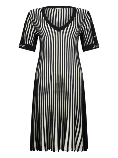 Rochie Liu Jo cu dungi tricotate de costum negru