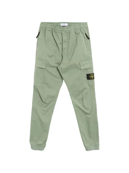 Pantaloni cargo Stone Island cu strasuri verde