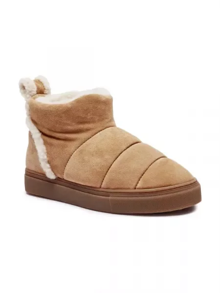 INUIKII De piele bocanci Shearling cu adaos de lână bej