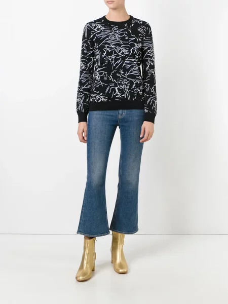 Pulover Kenzo cu imagine negru