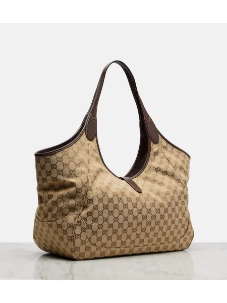 Geantă Gucci din canvas mari bej