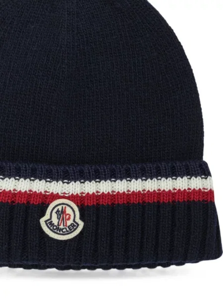 Czapka dziecięca Moncler Enfant niebieska