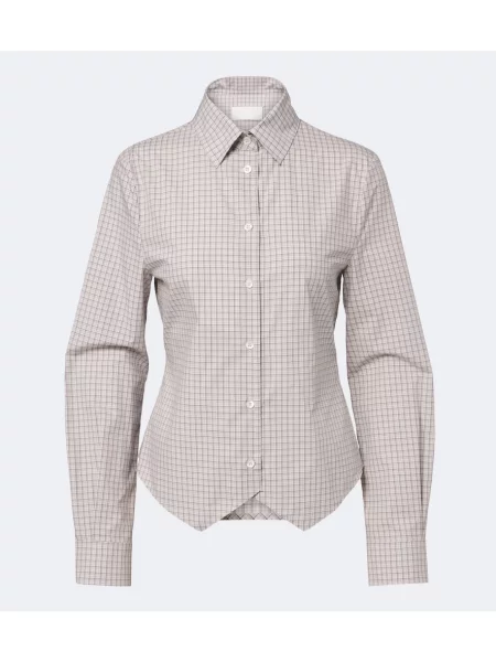 Cămașă Maison Margiela în carouri gri