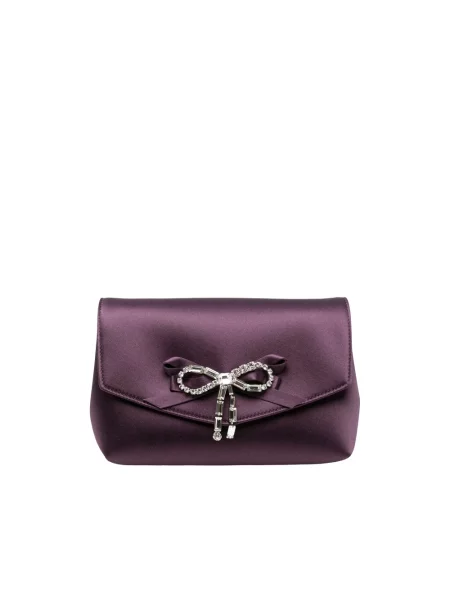 Torebka Jimmy Choo z kokardką fioletowa