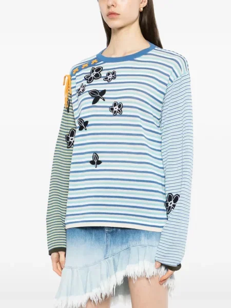 Pulover Yanyan Knits cu dungi albastru