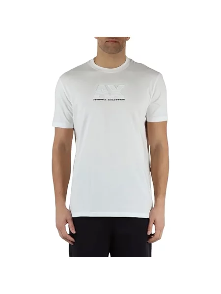 Koszulka Armani Exchange z logo biała