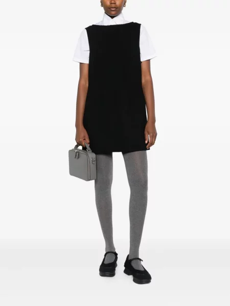 Rochie mini Prada fără mâneci de costum negru