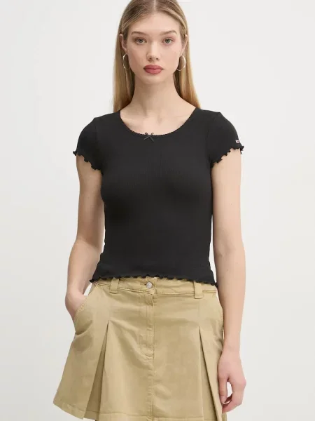 Kratka majica Tommy Jeans črna