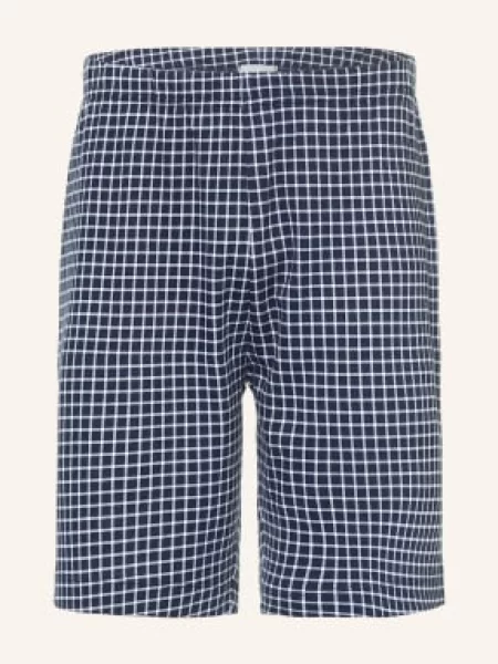 Mey Szorty Do Spania Z Serii White Check blau białe
