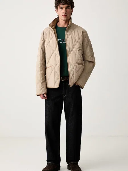 Tommy Hilfiger prechodná bunda pánska béžová