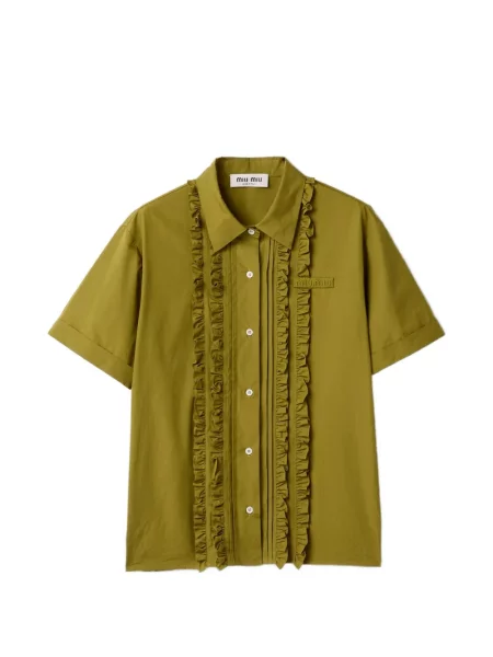 Cămașă Miu Miu din poplin verde