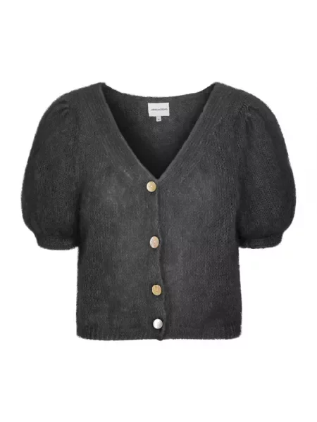 Kardigan American Dreams z dekoltem w serek czarny