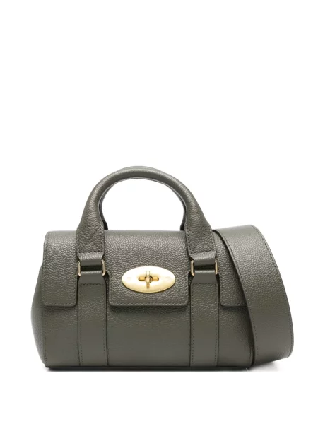 Geanta de piele Mulberry din piele verde