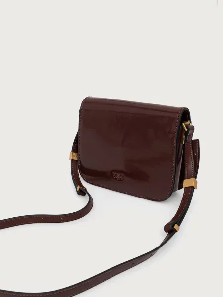 Pinko torebka crossbody skórzana brązowa