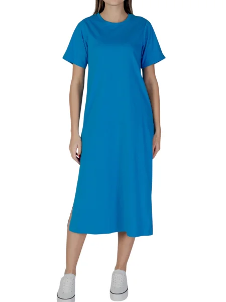 Sukienka midi B.young do kolan niebieska