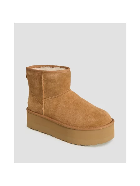 Ugg Botki Na Platformie Classic Mini Platform grau brązowe