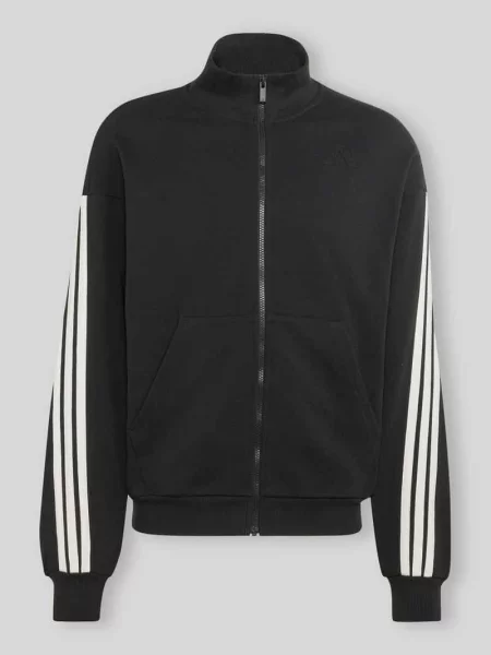 Bluza rozpinana o kroju regular fit z czystej bawełny Adidas Sportswear czarna