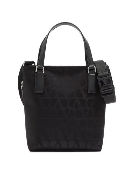 Geantă Valentino Garavani din piele negru