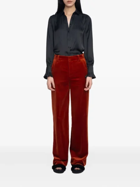 Plačiakojis kelnės Zadig&voltaire velvetinės raudona