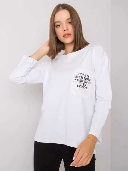 Bluză Fashionhunters alb