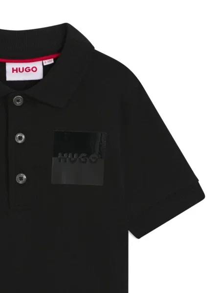 Koszulka polo dziecięca Hugo czarna