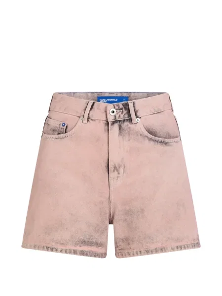 Pantaloni scurți din denim Karl Lagerfeld Jeans cu 5 buzunare roz