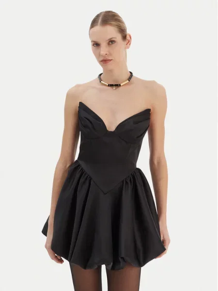 Bardot Cocktail obleka Avella črna