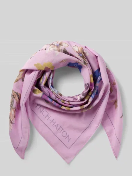 Szal z nadrukiem z logo Fynch-hatton różowa